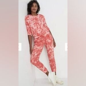 Medium 2 Peice Lord And Taylor Design Lab 'Janelle' Waffle Tie Dye Joggging Set